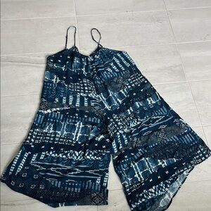 Tysa Blue Patterned Jumpsuit